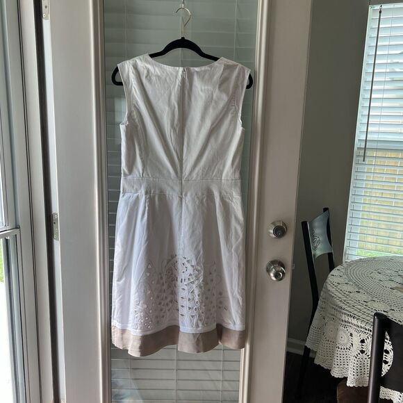 Lafayette 148 New York Dress 10 Embroidered Silk Blend - Picture 2 of 5